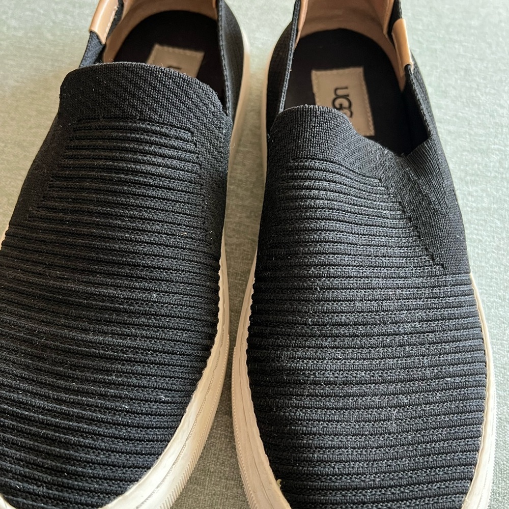 UGG Women's Black Ribbed Sneakers